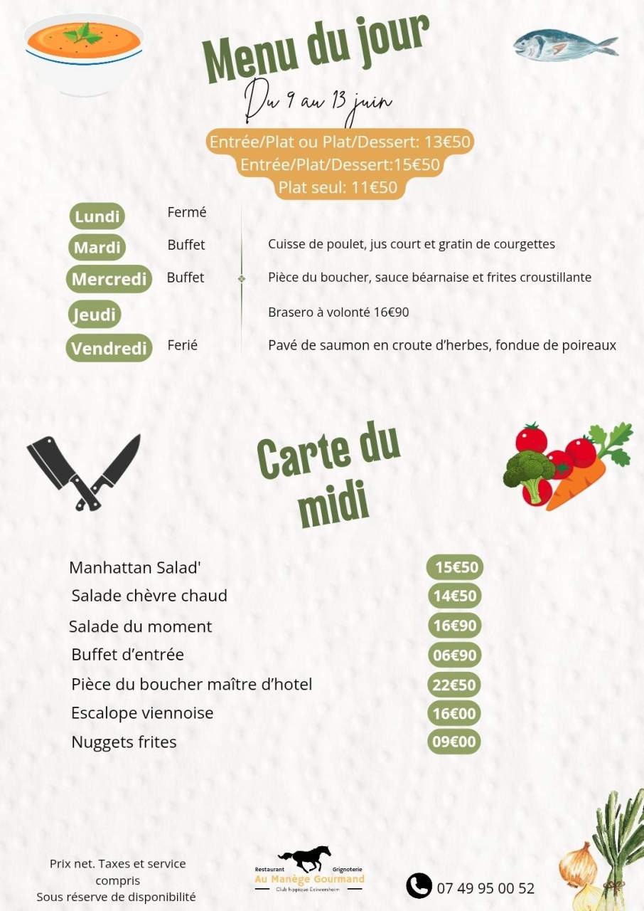 Au manège gourmand - Restaurant Eckwersheim - bien manger ECKWERSHEIM