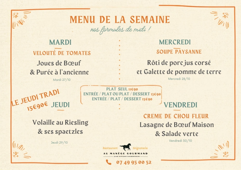 Au manège gourmand - Restaurant Eckwersheim - Restaurant alsacien Vendenheim